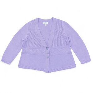 Christopher & Banks Lavender 100% Cotton Sweater